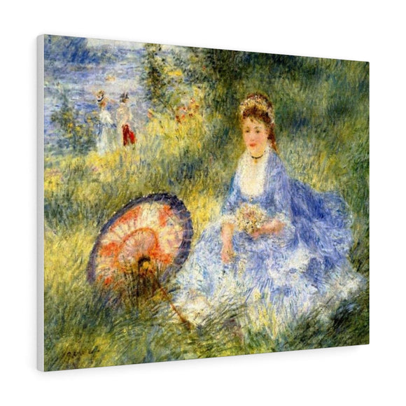 Young Woman with a Japanese Umbrella - Pierre-Auguste Renoir Canvas