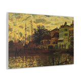 Zaandam, The Dike, Evening - Claude Monet Canvas Wall Art