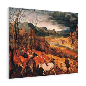 The Return of the Herd (November) - Pieter Bruegel the Elder Canvas