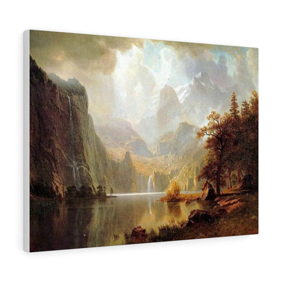 In the Mountains - Albert Bierstadt Canvas