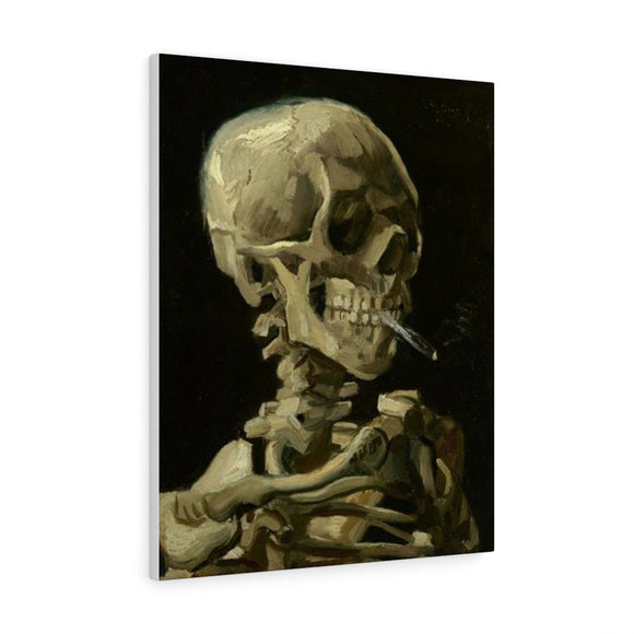Skull of a Skeleton with Burning Cigarette - Vincent van Gogh Canvas