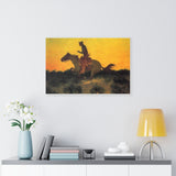 Against the Sunset - Frederic Remington Canvas
