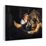 The Money Changer - Rembrandt Canvas
