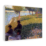 Three Men Seated - Georges Seurat Canvas