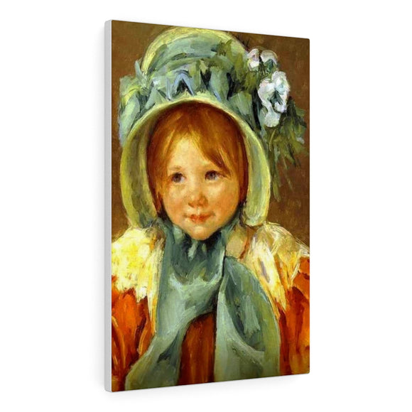 Sarah In A Green Bonnet - Mary Cassatt Canvas