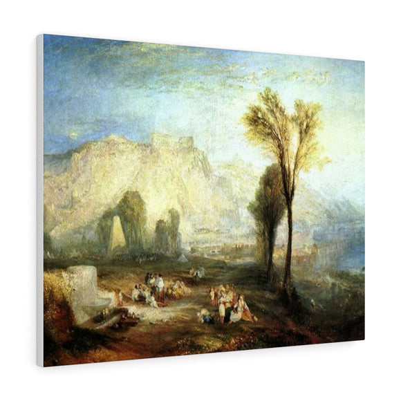 The Bright Stone of Honour (Ehrenbreitstein) and the Tomb of Marceau, from Byron's 'Childe Harold' - Joseph Mallord William Turner Canvas