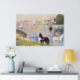 Horses in the Water - Georges Seurat Canvas