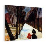 Snow Falling in the Lane - Edvard Munch Canvas