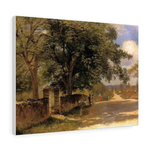 Street in Nassau - Albert Bierstadt Canvas
