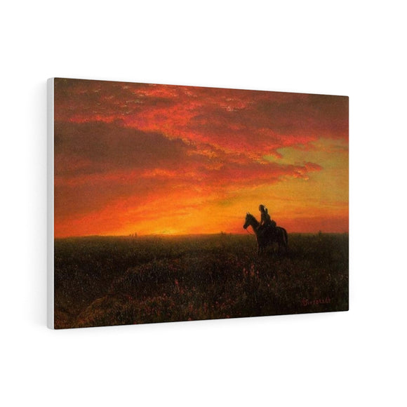 On the Plains, Sunset - Albert Bierstadt Canvas