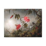Passion Flowers And Hummingbirds - Martin Johnson Heade Canvas Wall Art