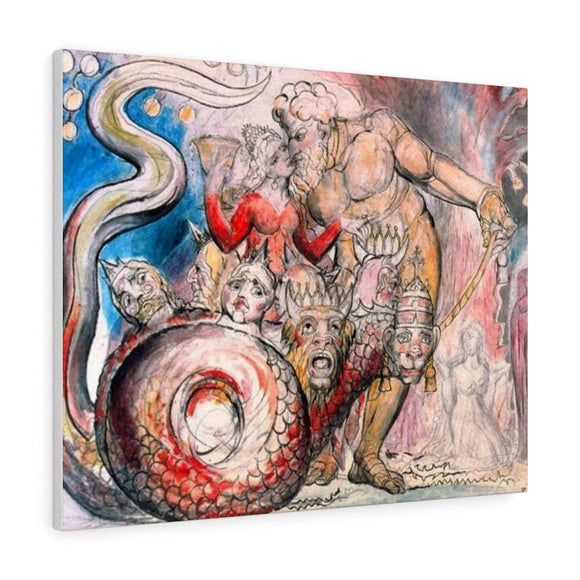 The Harlot and the Giant - William Blake Canvas
