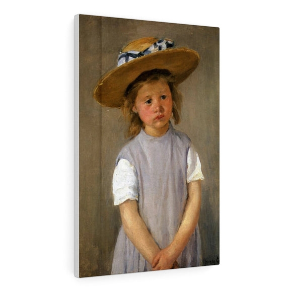Child In A Straw Hat - Mary Cassatt Canvas