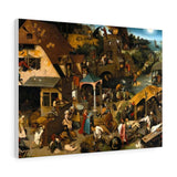 Netherlandish Proverbs - Pieter Bruegel the Elder Canvas
