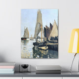 Sailing Boats at Honfleur - Claude Monet Canvas Wall Art