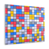Grid Composition 9: Checkerboard Composition Bright Colors - Piet Mondrian Canvas