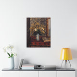 Vase of Flowers, Tulips and Garnets - Camille Pissarro Canvas Wall Art