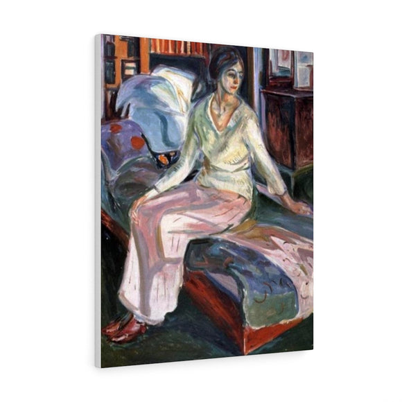 Model on the Couch - Edvard Munch Canvas