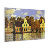 Houses on the Zaan River at Zaandam - Claude Monet Canvas Wall Art