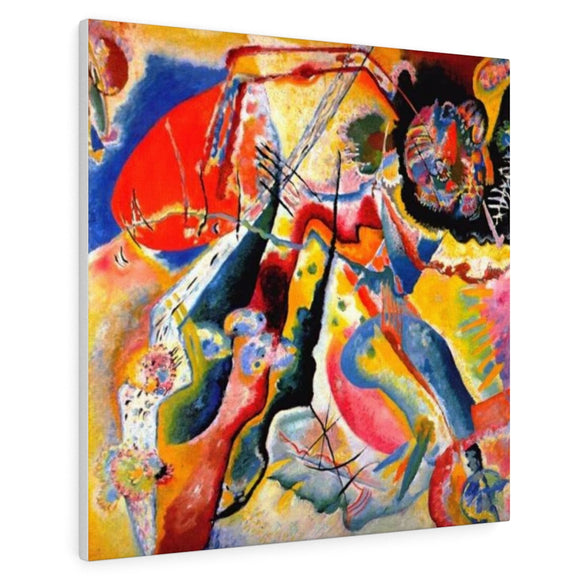 Painting with red spot - Wassily Kandinsky Canvas