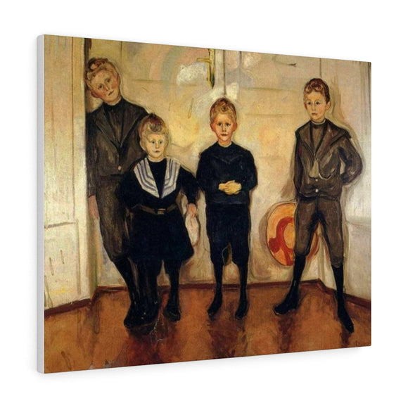 The Four Sons of Dr. Linde - Edvard Munch Canvas