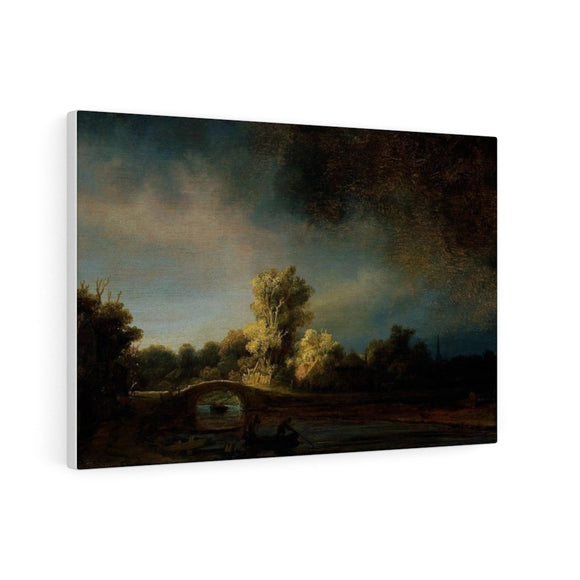 Landscape with a Stone Bridge - Rembrandt Canvas