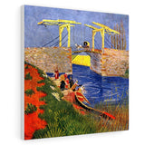 The Langlois Bridge at Arles with Women Washing - Vincent van Gogh Canvas