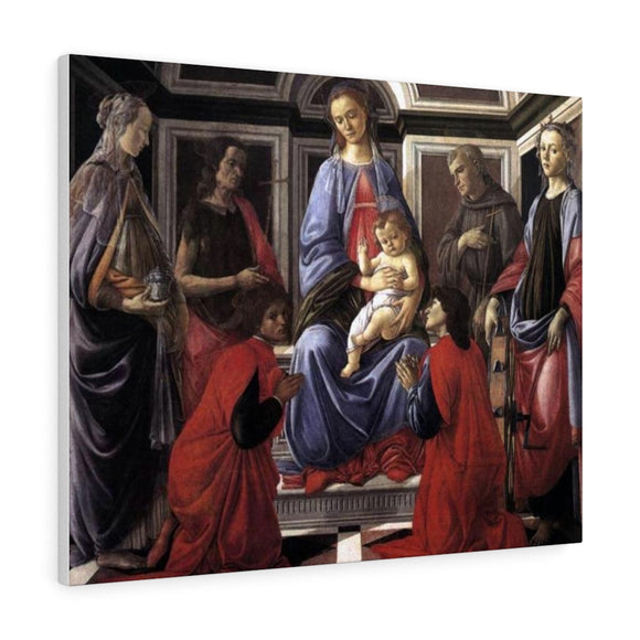 Madonna and Child with Six Saints - Sandro Botticelli Canvas