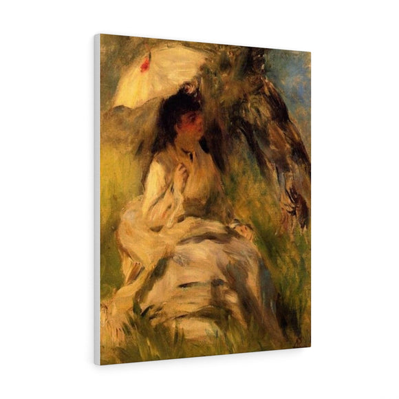 Woman with a Parasol - Pierre-Auguste Renoir Canvas