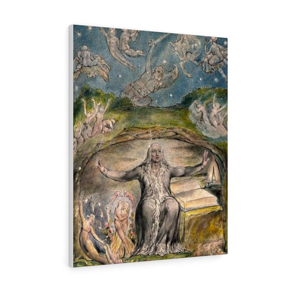 Illustration to Milton`s L`Allegro and Il Penseroso - William Blake Canvas
