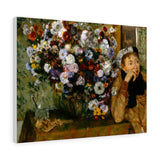 Madame Valpinçon with Chrysanthemums - Edgar Degas Canvas