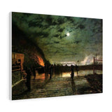 In Peril (The Harbour Flare) - John Atkinson Grimshaw Canvas