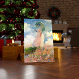 Woman With A Parasol - Claude Monet Canvas
