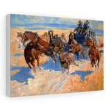 Downing the night leader - Frederic Remington Canvas