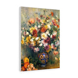 Vase of Chrysanthemums - Pierre-Auguste Renoir Canvas