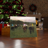 Racehorses at Longchamp - Edgar Degas Canvas
