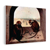 Two Monkeys - Pieter Bruegel the Elder Canvas