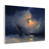 Storm at Sea on a Moonlit Night - Ivan Aivazovsky