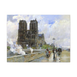 Notre Dame Cathedral, Paris - Childe Hassam Canvas Wall Art