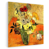 Japanese Vase with Roses and Anemones - Vincent van Gogh Canvas