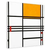 Composition 9 with Black, White, Yellow and Red - Piet Mondrian Canvas