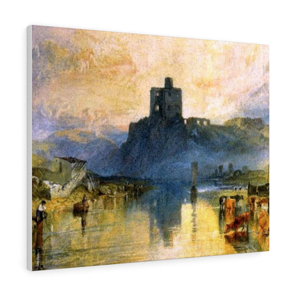 Norham Castle, on the River Tweed - Joseph Mallord William Turner Canvas