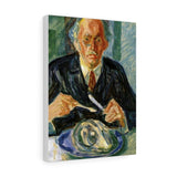 Self-Portrait with Cod's Head - Edvard Munch Canvas