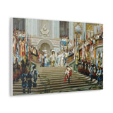 The Reception for Prince Conde at Versailles - Jean-Leon Gerome Canvas Wall Art