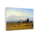 Surveyors Wagon in the Rockies - Albert Bierstadt Canvas