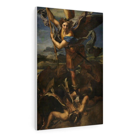 Saint Michael Vanquishing Satan - Raphael Canvas