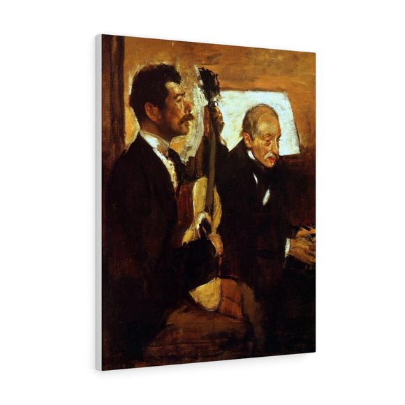 Degas' Father Listening to Lorenzo Pagans Playing the Guitar - Edgar Degas Canvas