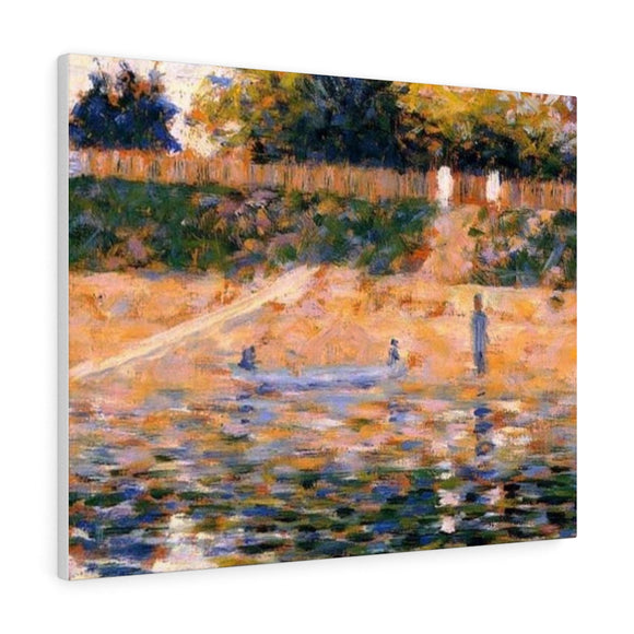 Boats near the Beach at Asnieres - Georges Seurat Canvas