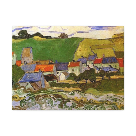 View of Auvers - Vincent van Gogh Canvas Wall Art