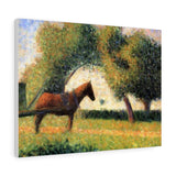 Horse and cart - Georges Seurat Canvas